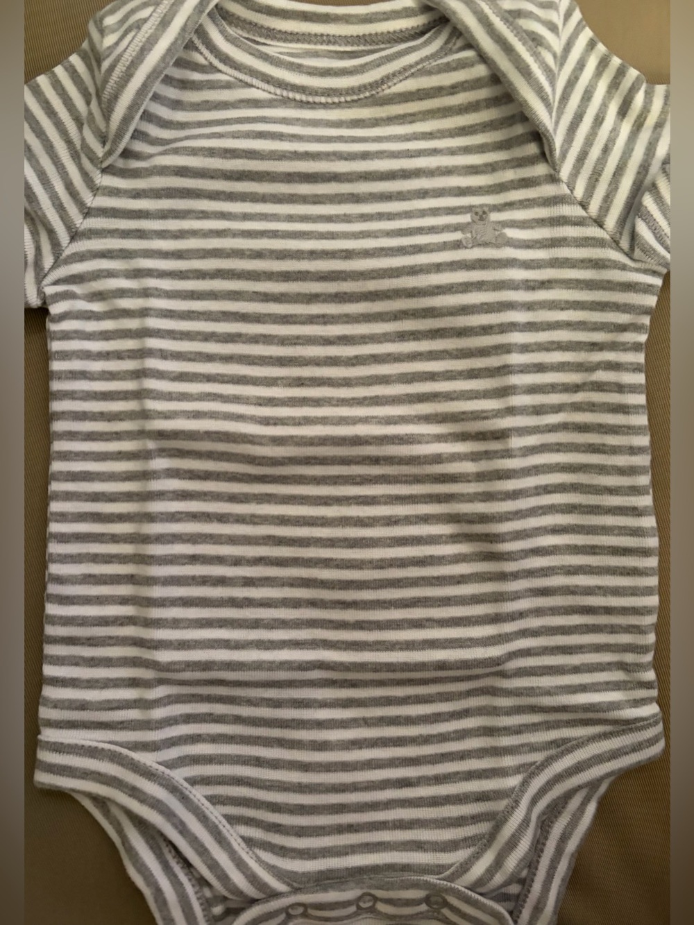 GAP-Baby First Favourite 3pk 100% cotton Short-Sleeve Bodysuits-size 0-3mth/grey - Picture 4 of 5